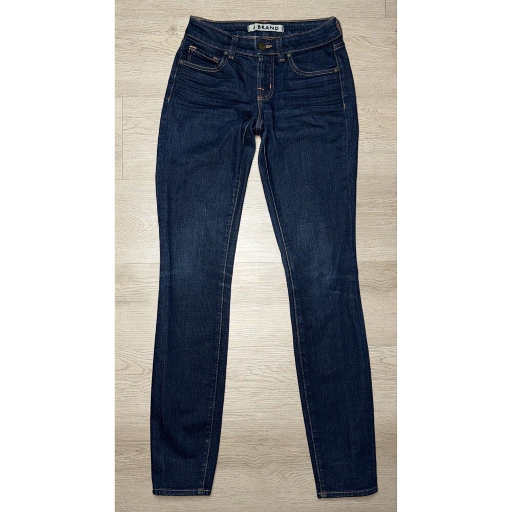Vintage J Brand Jeans Straight Size 24x29 Stretch Made In USA Blue Dark Wash